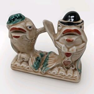 Vintage C Miller Fish Couple Man And Woman Novelty Salt And Pepper Shaker
